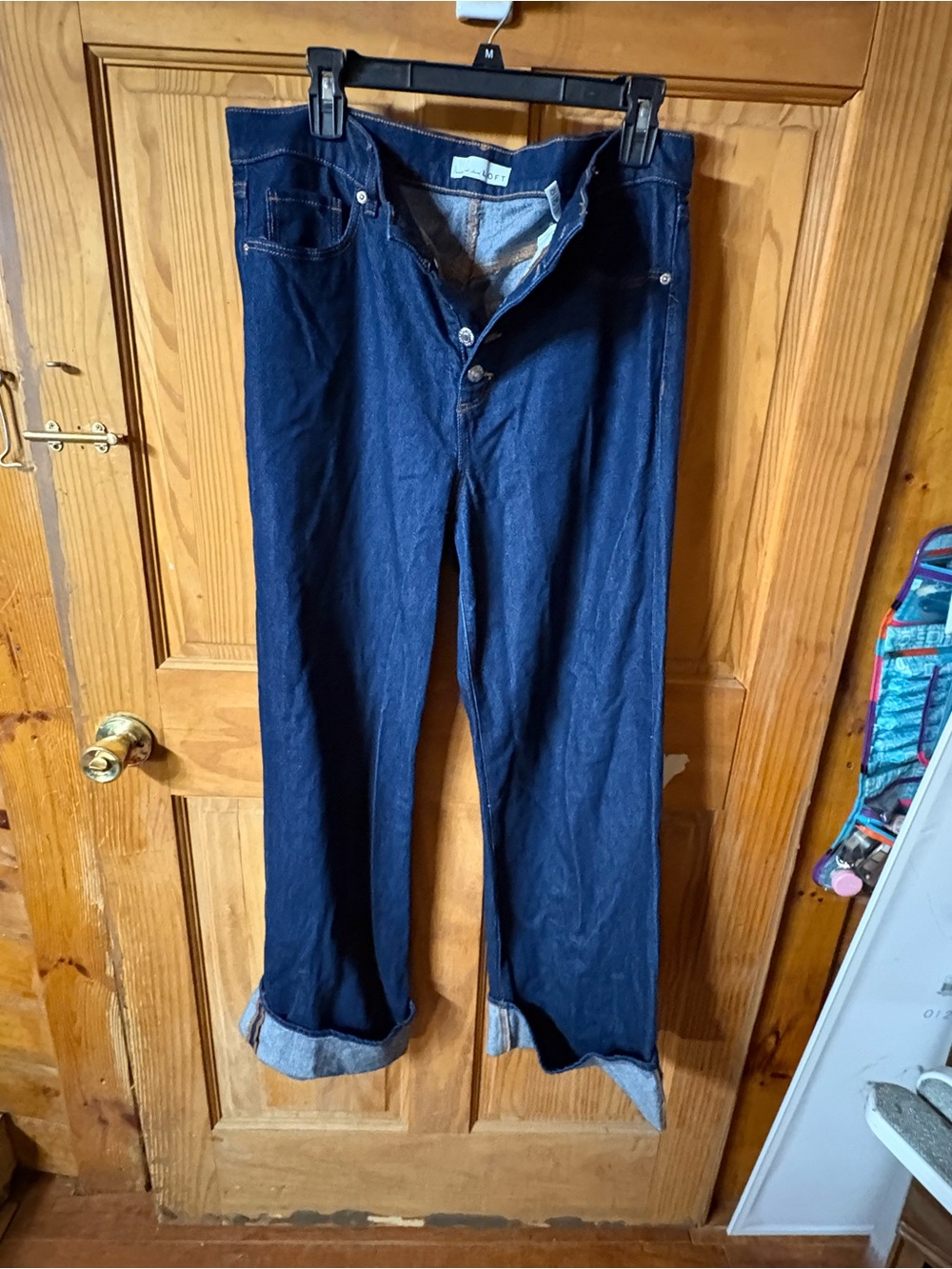 LOFT Dark Blue Wide Leg Jeans